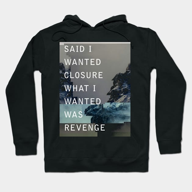 Said I Wanted Closure What I Wanted Was Revenge Hoodie by becauseskulls